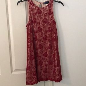 Red lace dress